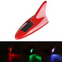 Lampe dantenne de toit de voiture à énergie solaire 12 modes 11 LED universelle clignotant 12 V rouge / noir / arge