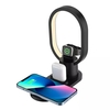 Lampe de chevet 4 en 1 15W magnétique rotative à 360 degrés avec chargeur sans fil pour Samsung Galaxy Z Fold 4 S22 Ultr