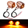 Lampe de clignotant de clignotant de moto 12 V pour Harley Cafe Racer 10mm ambre