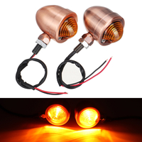 Lampe de clignotant de clignotant de moto 12 V pour Harley Cafe Racer 10mm ambre