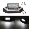 Lampe de dégagement de voyant de marqueur latéral 6LED 12 / 24V pour camion remorque camion Van