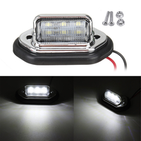 Lampe de dégagement de voyant de marqueur latéral 6LED 12 / 24V pour camion remorque camion Van
