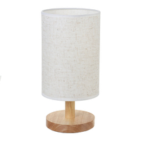 Lampe de lecture moderne maison Table bureau lumière chevet debout cylindre en bois