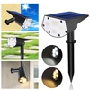 Lampe de pelouse 20LED étanche à énergie solaire rotative