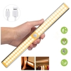 Lampe de placard LED Rechargeable USB sous-armoire lampe sans fil capteur de mouvement veilleuse avec bande magnétique p