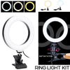 Lampe de remplissage de bureau 6/8 pouces 2800-7200K Rotation à 360 ° Lumière annulaire portable Selfie