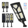 Lampe de rue de charge solaire extérieure étanche à détection humaine télécommande COB applique murale éclairage de cour