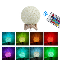 Lampe de table en rotin en bois USB gradation bureau chambre nuit LED boule décorations pour la maison