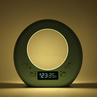 Lampe de table multifonctionnelle lune Lampe de nuit Affichage de lheure Nouveauté Éclairage Réveil