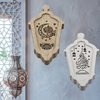Lampe en bois sculpté stéréo 19cm LED Eid Mubarak Decor String Light Ramadan Kareem