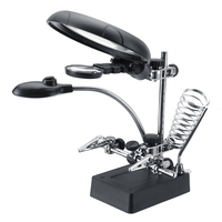 Lampe LED support de fer à souder lentille loupe aidant la pince à main Kit de loupe