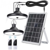 Lampe solaire dintérieur extérieure imperméable à double tête de lampe solaire dintérieur de capacité élevée a