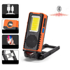 Lampe de travail COB 6 modes 3-en-1 + Audio Bluetooth + Banque dalimentation Recharge USB Projecteur davertiss