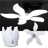 Lampes de garage à LED 75W plafonnier de garage déformable 4800LM E27 lumière de sous-sol avec 5 réglables 85-265V