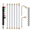 Lance de buse de pulvérisation dextension de laveuse à haute pression de 9 pièces 1/4 pouce avec buse 6 pièces et j