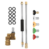 Lance de lance de pulvérisation dextension de laveuse à haute pression de 3 pièces 1/4 pouce avec buse 5 pièces et
