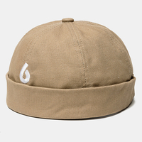 Landlord Cap Dome Casquette Sailor Cap Street Trends Melon Brimless Hats Skull Caps