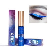 Langmanni Fard à paupières en plastique Liquid Sequins Flashing Eyeliner Pearlescent Liquid Eyeliner