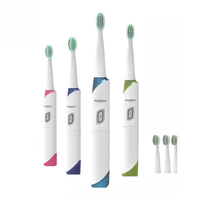 Langtien LT-Z18 Brosse à dents électrique sonique à ultrasons avec 4 têtes de brosse de rechange