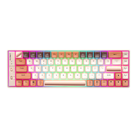 LANGTU L10 Clavier Mécanique 69 Touches PBT Keycaps Triple Mode Bluetooth 5.0 + 2.4G Sans Fil + Type-C Programmation Mac