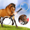 Lanneau de bouche de cheval dacier inoxydable de 105/115 / 125mm a joint le filet équestre de mors