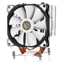 LanShuo 120mm 4 Caloduc CPU Refroidisseur 3Pin Ventilateur De Refroidissement Pour X79 X99 X299 2011 Socket