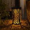 Lanterne solaire à LED suspendue avec poignée lanterne solaire étanche paysage solaire lanterne ombre lumière pour jardi