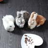 Lapin réaliste jouets animaux accroupis à la main réaliste poupées peluche en peluche