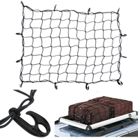 Élastique De Stockage De Voiture Remorque Toit Rack Boot Bagage Bungee Élastique Cargo Crochets Net Noir Réglable