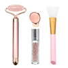 Électrique Facial Jade Massage Rouleau Ensemble Vibrant Visage Masseur Rouleau Facial Lifting Peau Serrage Anti-rides Ou