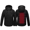 Électrique USB chauffée dos chaud colonne vertébrale cervicale à capuche hiver ouatée veste manteau de ski de moto