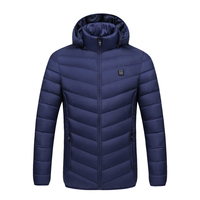 Électrique USB Intelligent Chauffé Manteaux Vestes À Capuche Chauffage Dos + Cou Gilet Hiver Chaud Hommes Femmes
