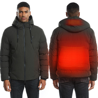 Électronique USB Veste chauffante Chauffage intelligent Dos chaud Col vertébral cervical À capuche Travail Moto Ski Equi