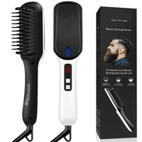 LED affichage hommes ionique barbe lisseur température réglable cheveux lisseur peigne