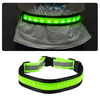 LED Courir Ceinture Réfléchissante Étanche 3 Modes Clignotant Nuit Avertissement Lumière Ceinture En Plein Air Marche Vé