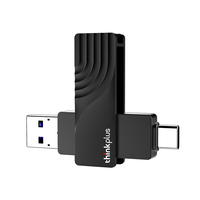 Lenovo Thinkplus 256G 128G USB3.1 Type-C Gen2 Flash Lecteur Dual Interface Pendrive 360° Rotation USB Memory Disk TSU100