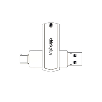 Lenovo ThinkPlus TPCU301plus Type-C USB3.0 Flash Drive Dual Metal Port Rotation à 360° Résistance à la chaleur Puce OTG