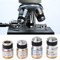 Lentille objectif achromatique en métal 100X pour microscope biologique