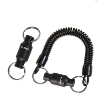 LEO 1pc Pêche à la Mouche Magnétique Pendaison Boucle Avec Printemps Ligne Libèrent Titulaire Titulaire Boucle De Pêche