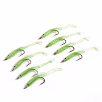 LEO 4 à 10 pcs lumineux leurre de pêche appât appâts silice gel de carbone crochets nuit lumière pêche