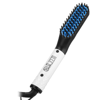 Lisseur électrique pour barbe homme 2 vitesses peigne à lisser les cheveux barbe