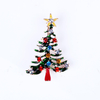 Éléments démail de couleur verte délicate Noël belle broche cadeau de Noël cristal plein arbre style de bijoux