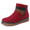 LOSTISY,  bottines décontractées plates de couleur pour femmes avec fermeture à glissière
