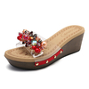 Lostisy Women Rhinestone Pantoufles Transparentes