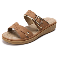 LOSTISYCroixàboucleenmétal Slip On Soft Sandales confortables