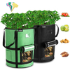 Lot de 2 pots de fleurs en tissu pour lit de jardin surélevé en plein air