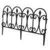 Lot de 5 clôtures de jardin en plastique pour jardin extérieur,  clôture de protection,  décoration de terrasse,  noir