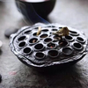 Lotus Seedpod Encens Coil Brûleur Porte-Alliage Frais Tibet Yoga Méditation Home Encensoir Décor