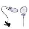 Loupe de bureau à grand objectif Loupe pince LED Tuyau tournant à 360 °