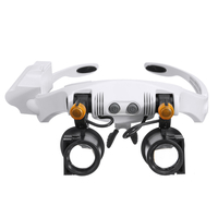 Loupe interchangeable à loupe à montage sur tête à LED avec 7 groupes de lentilles remplaçables